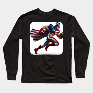 American Man NFL Football Player #3 Long Sleeve T-Shirt